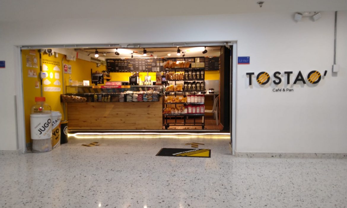 Llega Tostao Café y Pan al aeropuerto de Palonegro en Lebrija, Santander.