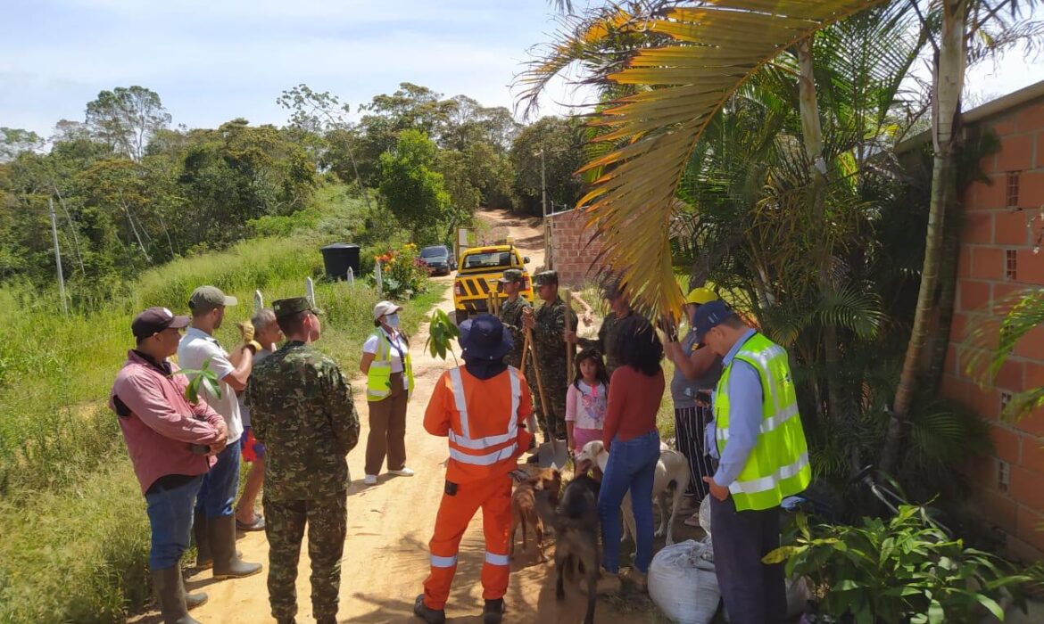 La vereda Palonegro y Aeropuertos de Oriente S.A.S siembran 50 árboles